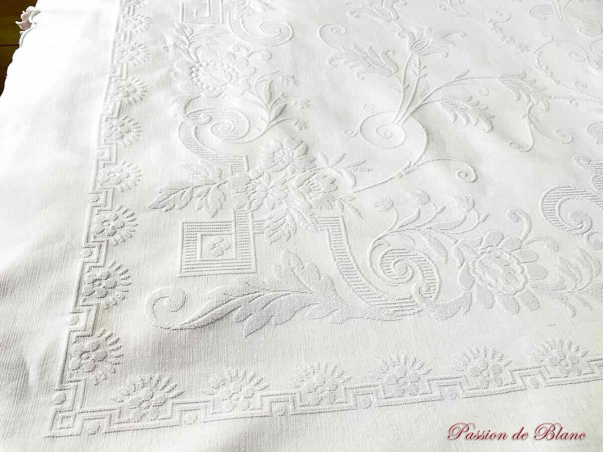Couverture en piqué festonnée quatre côtés, monogramme JD – Image 9