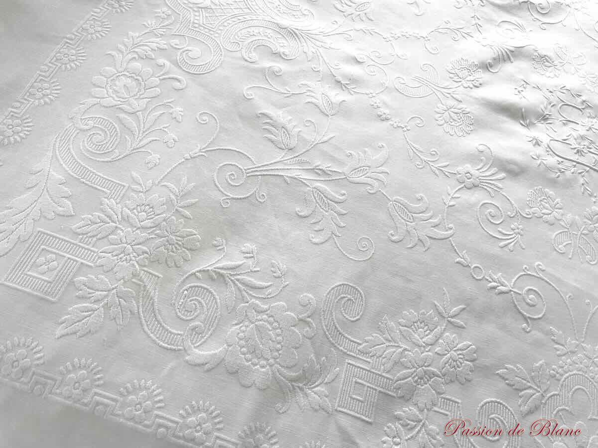 Couverture en piqué festonnée quatre côtés, monogramme JD – Image 8