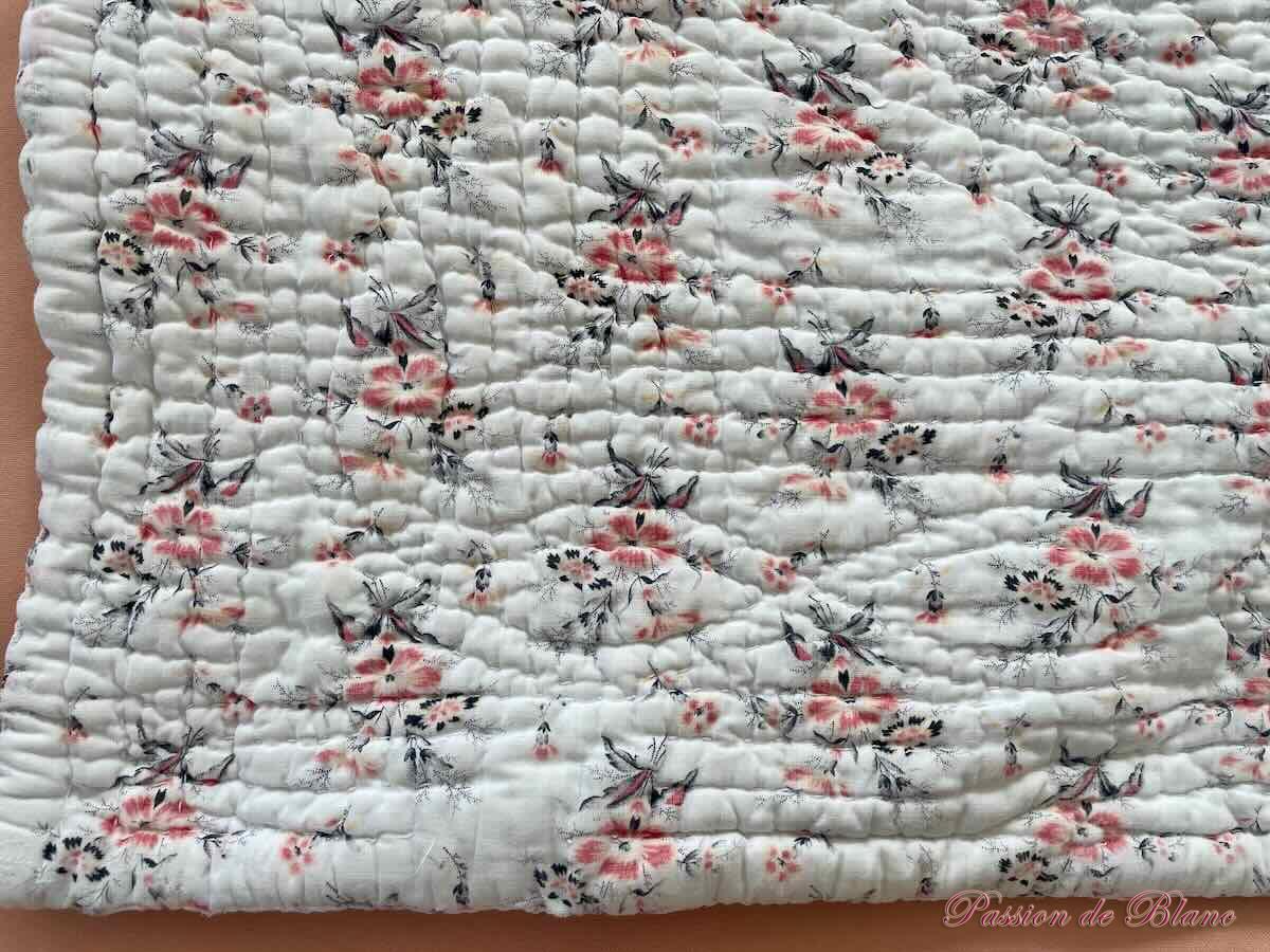 Courtepointe Piquée Provence Fin XIXe Motif Floral – Image 6