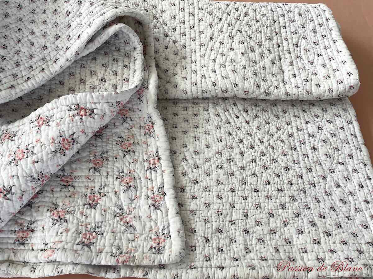 Courtepointe Piquée Provence Fin XIXe Motif Floral – Image 4
