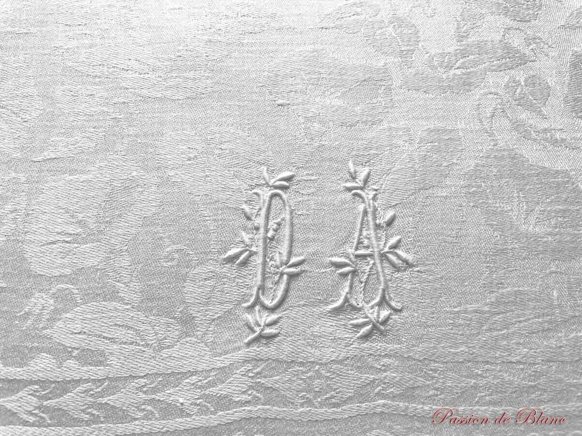 lot grandes serviettes d'invité fil lin franges