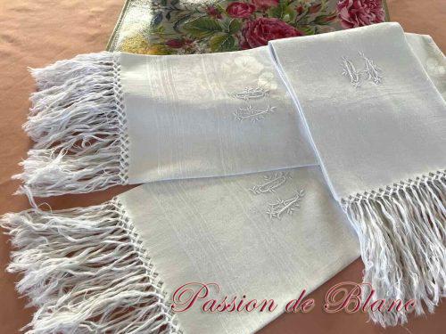 Lots 3 grandes serviettes invités