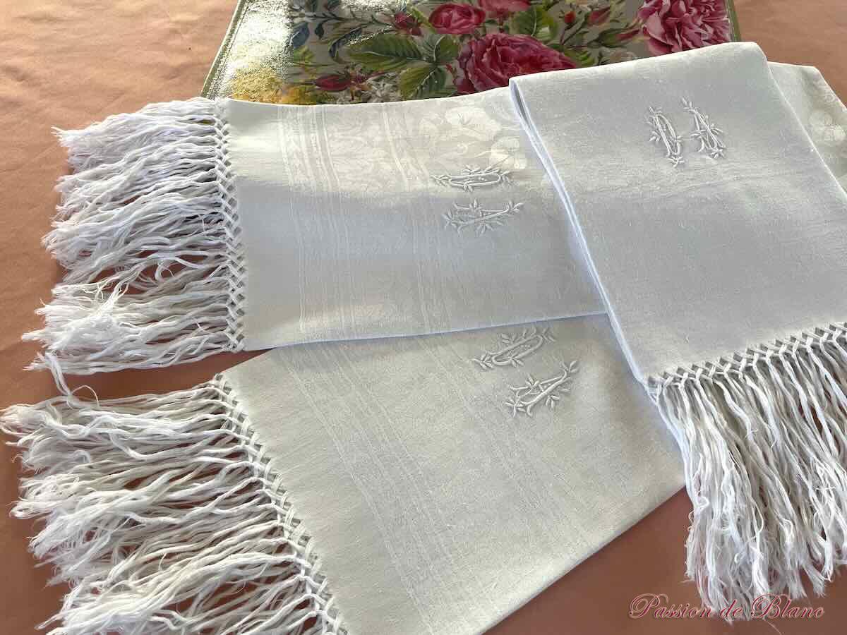 Lots 3 grandes serviettes invités