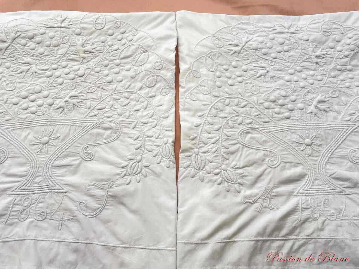 Enveloppes taies d'apparat boutis