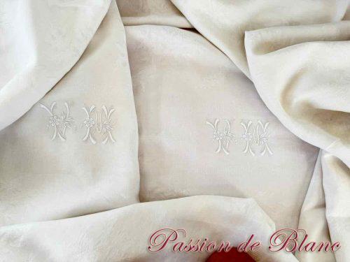 Nappe damassé lin 4 mètres VM